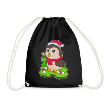 Hibou Noël Candy Cane - Sac de sport léger - noir - Devant