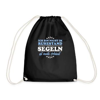 Retirement Pensioner Pensioner Sailing - Drawstring Bag - black - Front