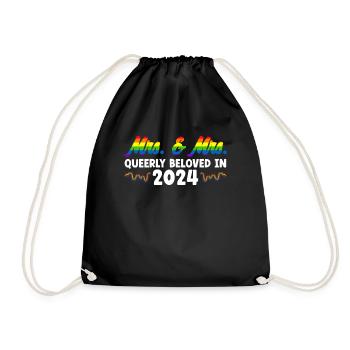 Mme et Mme 2024 Mariage de la Gay Pride Mariage gay - Sac de sport léger - noir - Devant