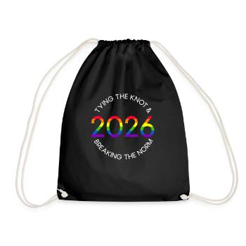 Gay Pride 2026 Mariage Mariage gay - Sac de sport léger - noir - Devant