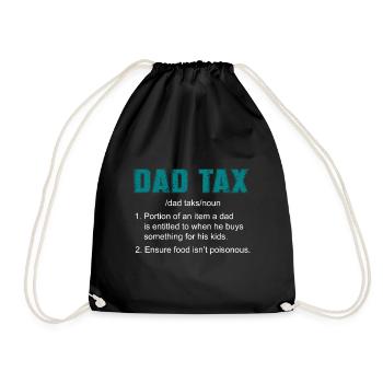 Papa Steuer Lustig Papa Steuer Definition Vatertag - Turnbeutel - Schwarz - Vorne