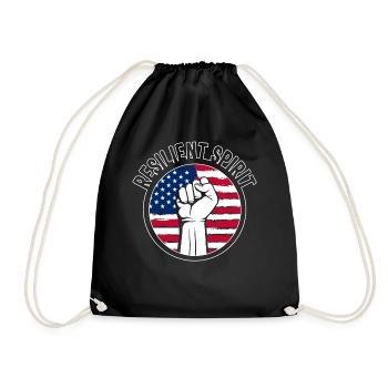 Chemise solidaire, T-shirt résilient, cadeau pour - Sac de sport léger - noir - Devant