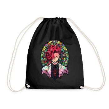 Punk Anime Shonen Manga Fantasy Stained Glass - Turnbeutel - Schwarz - Vorne