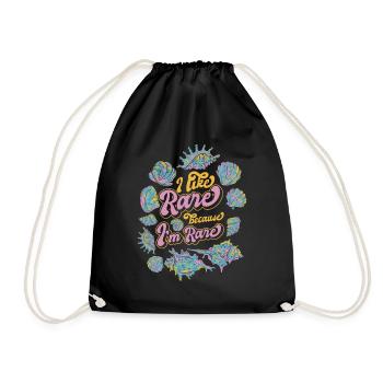 J’aime Rare parce que je suis Rare Shell Seashell - Sac de sport léger - noir - Devant