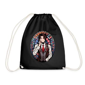 Husbando Shonen Manga Anime Stained Glass - Turnbeutel - Schwarz - Vorne