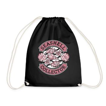 Seashell Collector Bivalvia Shell Hunter Seashell - Drawstring Bag - black - Front