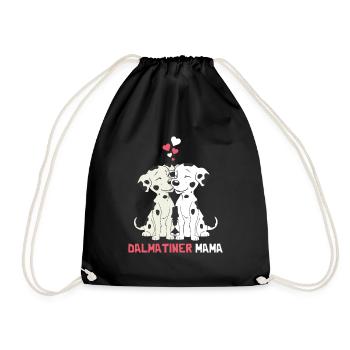 Best Dalmatian Mom - Drawstring Bag - black - Front