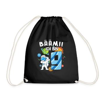 Bääm : J’ai 9 ans, astronaute - Sac de sport léger - noir - Devant