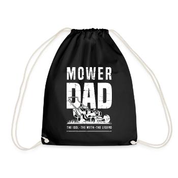 Mower Dad The Idol The Myth The Legend Lawn Ranger - Drawstring Bag - black - Front