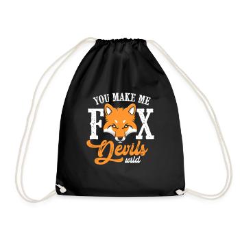 You make me fox Devils wild - Drawstring Bag - black - Front