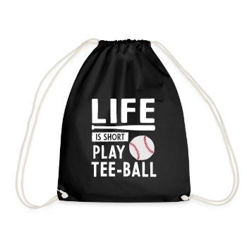 Life is short play Tee-ball - Turnbeutel - Schwarz - Vorne