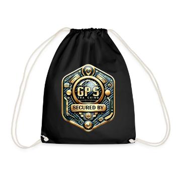 GPS Anti Vol Autocollant Carbone-Or - Sac de sport léger - noir - Devant