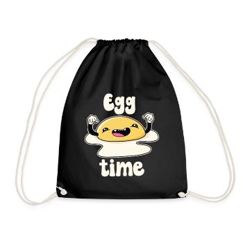Egg Time - Drawstring Bag - black - Front