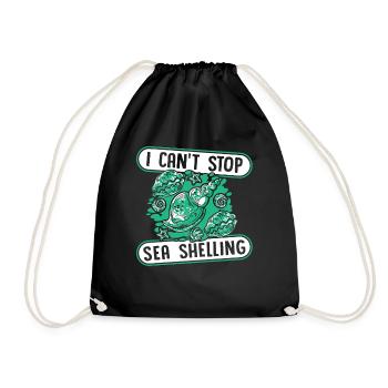 Je ne peux pas arrêter Sea Shelling Shell Bivalvia Seashell - Sac de sport léger - noir - Devant