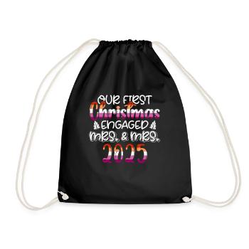 Premier Noël Fiancé Femme & Femme 2025 Gay - Sac de sport léger - noir - Devant