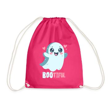 Geister-Wortwitz - Bootiful - Buh! - Turnbeutel - Fuchsia - Vorne