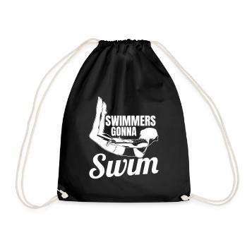 Weibliches Schwimmteam - Turnbeutel - Schwarz - Vorne