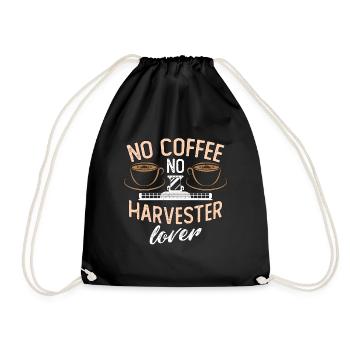 Harvester Lover No Coffee No Farmer Coffee Lover - Drawstring Bag - black - Front