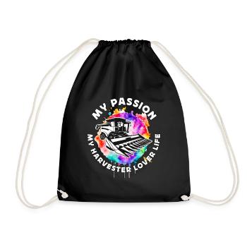 Amateur de moissonneuses-batteuses Ma passion Ma moissonneuse-batteuse Agriculteur - Sac de sport léger - noir - Devant