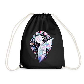 Fairycore Isekai Anime Fantasy Stained Glass Geome - Turnbeutel - Schwarz - Vorne