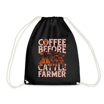 Cattle Farmer Coffee Dairy Farmer Coffee Lover - Turnbeutel - Schwarz - Vorne