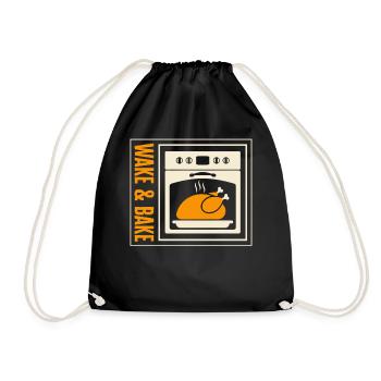 Chemise de Thanksgiving, Wake And Bake Turkey Oven - Sac de sport léger - noir - Devant
