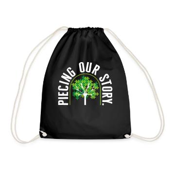 Chemise de famille, Piecing notre histoire Tee, cadeau de famille - Sac de sport léger - noir - Devant