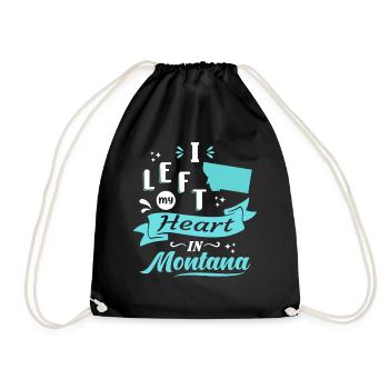 Montana Souvenir Love - Drawstring Bag - black - Front