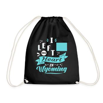 Wyoming Souvenir Liebe - Turnbeutel - Schwarz - Vorne