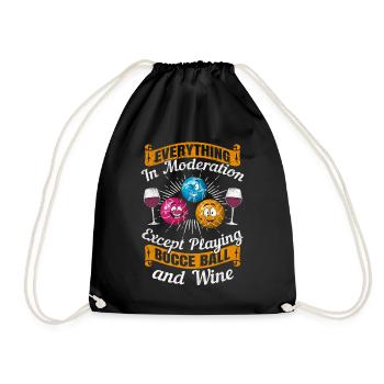 Tout avec modération sauf jouer à la pétanque - Sac de sport léger - noir - Devant
