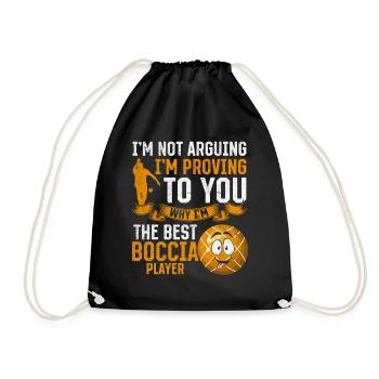 Boccia - Je vous prouve pourquoi je suis le meilleur Boccia - Sac de sport léger - noir - Devant