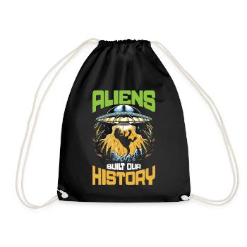 Ancient Astronaut Theorist Alien Ufo Believer - Drawstring Bag - black - Front