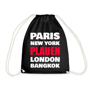Plauen City - Drawstring Bag - black - Front