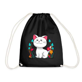 Chat, Chat, Enfant, Enfants, Animaux Domestiques, Tomcat, Nature - Sac de sport léger - noir - Devant