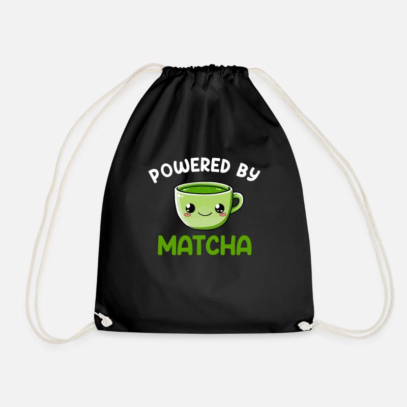 powered by matcha, matcha - Turnbeutel - Schwarz