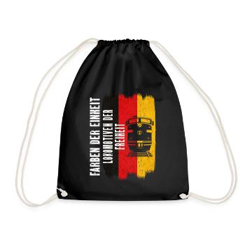 FARBEN DER FREIHEIT LOKOMOTIVEN DER EINHEIT - Turnbeutel - Schwarz - Vorne
