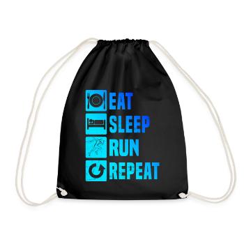 Jogging Fitness Women Running Race Running - Drawstring Bag - black - Front
