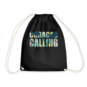 Curacao Calling Tropical Vibes - Drawstring Bag - black - Front