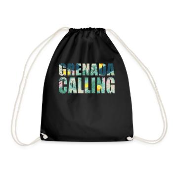 Grenada Calling Tropical Vibes - Drawstring Bag - black - Front