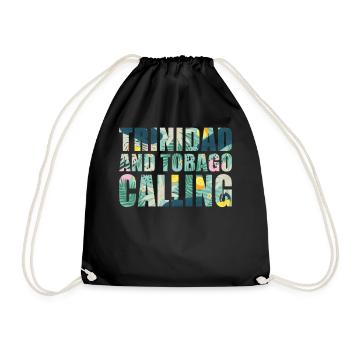 Trinidad und Tobago Souvenir Urlaub - Turnbeutel - Schwarz - Vorne
