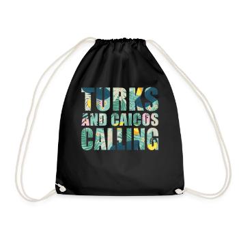 Turks And Caicos Souvenir Vacation - Drawstring Bag - black - Front