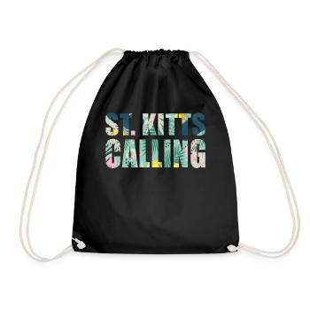 Saint-Kitts appelant Tropical Vibes Souvenir - Sac de sport léger - noir - Devant