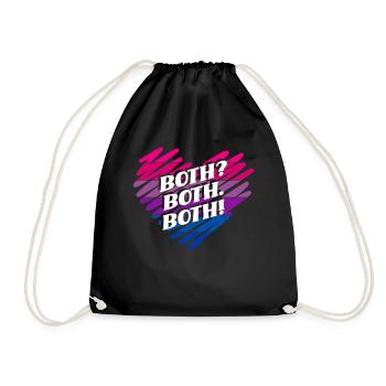 Bisexuell Beide Beide Beide - Turnbeutel - Schwarz - Vorne