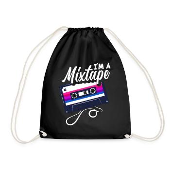 Bisexual Mixtape - Drawstring Bag - black - Front