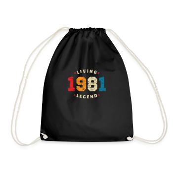 1981 anniversaire rétro légende vivante - Sac de sport léger - noir - Devant