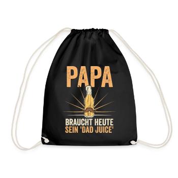 Dad Beer Father Father's Day - Drawstring Bag - black - Front