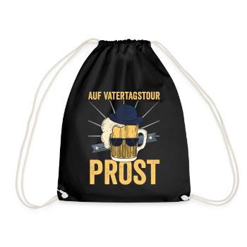 Dad Beer Father Father's Day - Drawstring Bag - black - Front