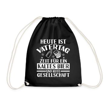 Papa Bier Vater Vatertag - Turnbeutel - Schwarz - Vorne