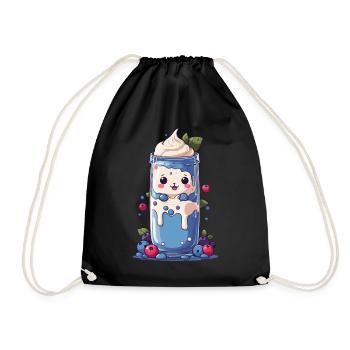 Milkshake Kawaii aux myrtilles Fun - Sac de sport léger - noir - Devant
