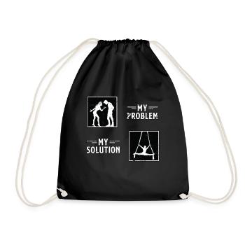 Acrobate Mon problème Ma solution Pictogramme Papa Maman - Sac de sport léger - noir - Devant
